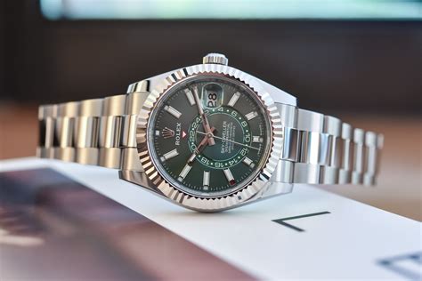 rolex green dial sky dweller